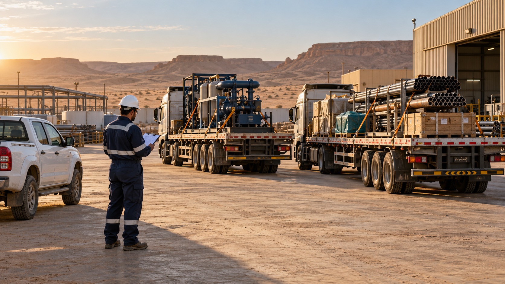 Illustrative logistics readiness scene